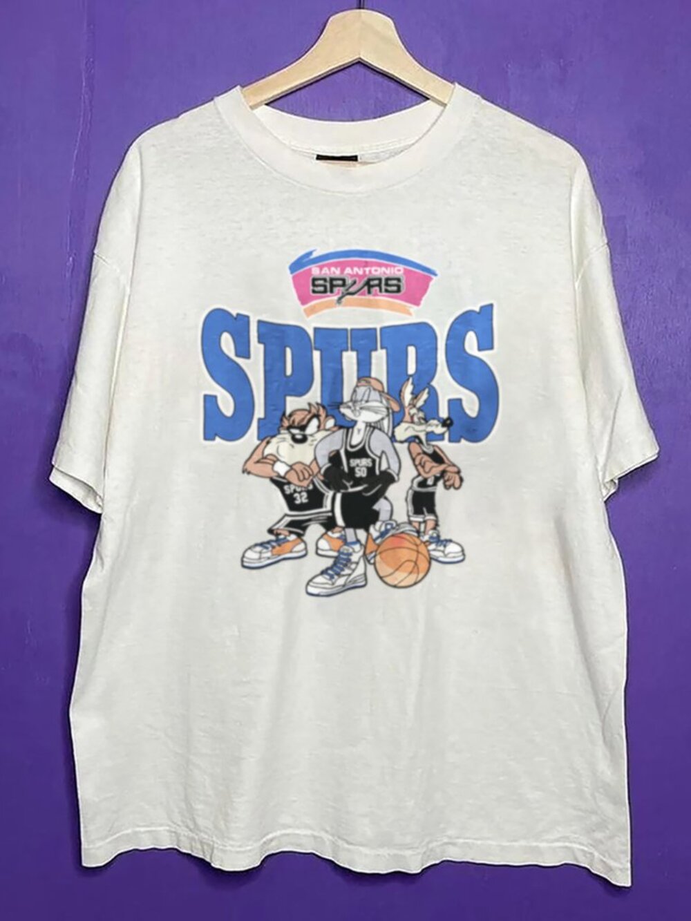 90s Vintage San Antonio Spurs Looney Tunes Basketball Shirt, NBA Men Women Shirt